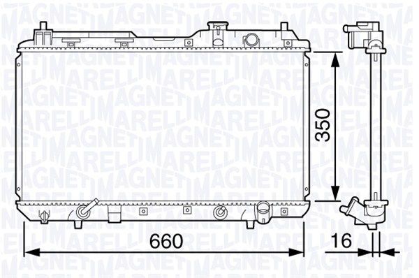 MAGNETI MARELLI Jäähdytin,moottorin jäähdytys 350213133100